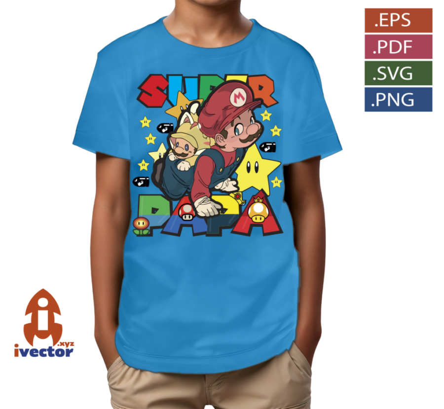 SUPER-PAPA-MARIO-BROS-BEBE-EDITABLE-EPS-PDF-p4 SUPER PAPA MARIO BROS BEBÉ EDITABLE EPS PDF