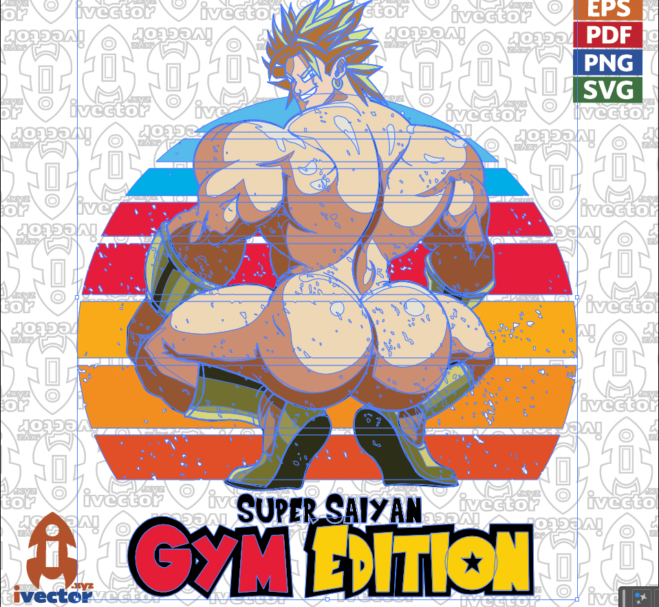 SUPER-SAIYA-GYM-EDITION-BROLY-NALGONP1 Broly nalgón vector dragon ball