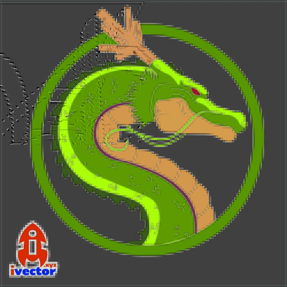 Shenlong Dragon Ball vector editable EPS