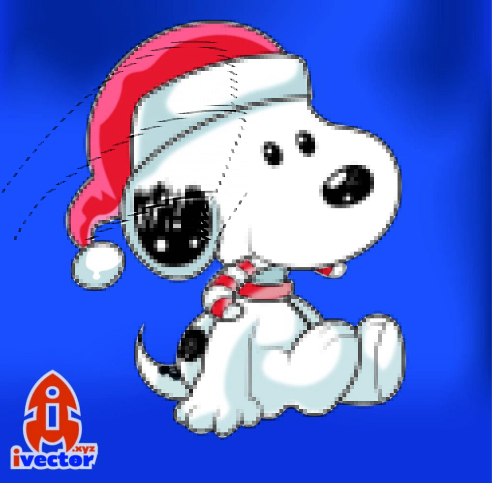 Snoopy Navideño vector editable EPS