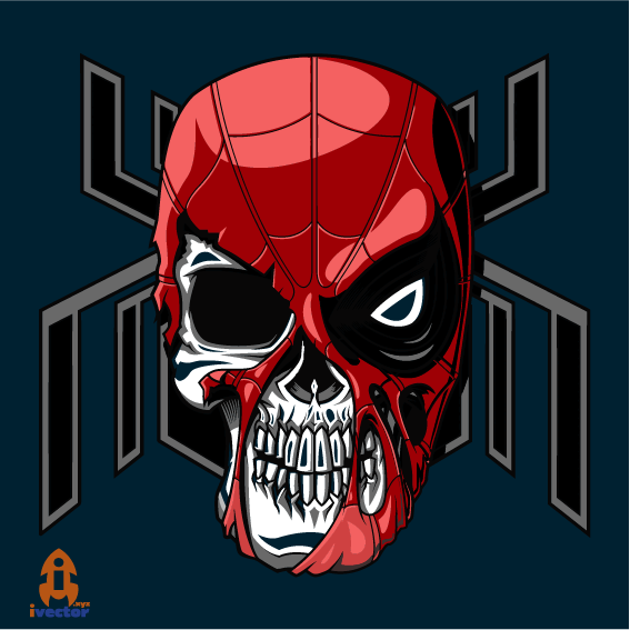 Spiderman Calavera Vector Eps Pdf