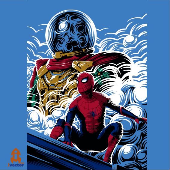Spiderman Mysterio vector eps pdf