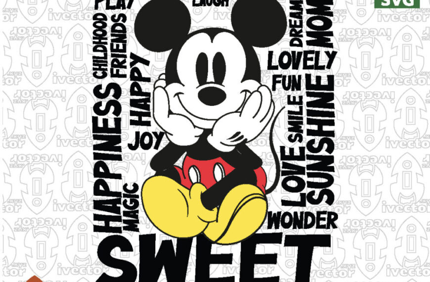 Sweet Memories – Ilustración de Caricatura Clásica para Estampados | Vector