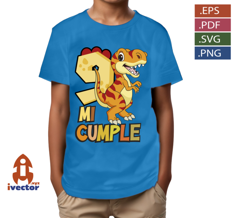 T-REX-CUMPLEANOS-NARANJA-VECTOR-EDITABLE-p2 T REX CUMPLEAÑOS NARANJA VECTOR EDITABLE