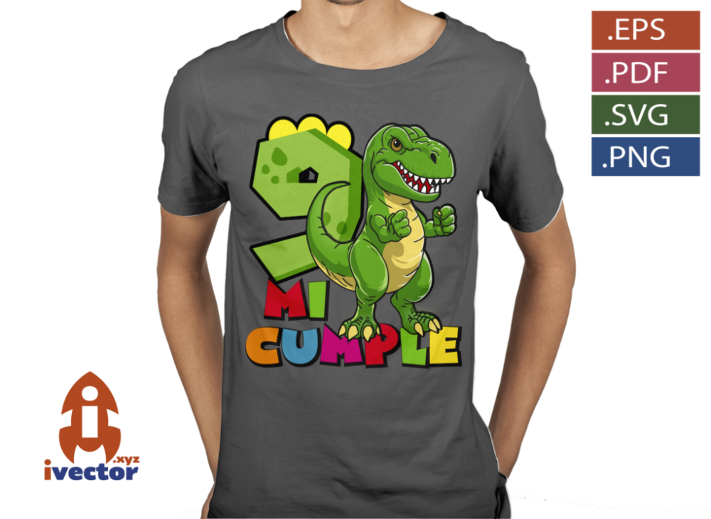 T-REX-CUMPLEANOS-VECTOR-EDITABLE_P2 T REX CUMPLEAÑOS VECTOR EDITABLE
