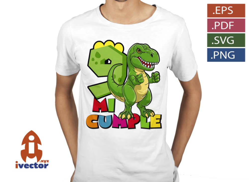 T-REX-CUMPLEANOS-VECTOR-EDITABLE_P5 T REX CUMPLEAÑOS VECTOR EDITABLE