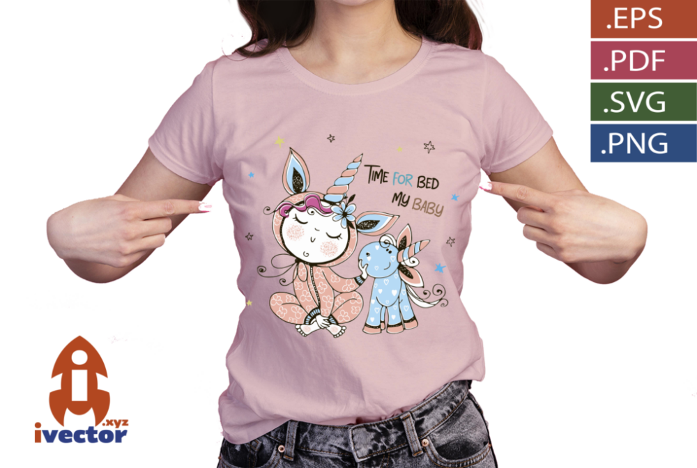TIME-FOR-BED-MY-BABY-UNICORNIO-VECTOR_P2 TIME FOR BED MY BABY UNICORNIO VECTOR