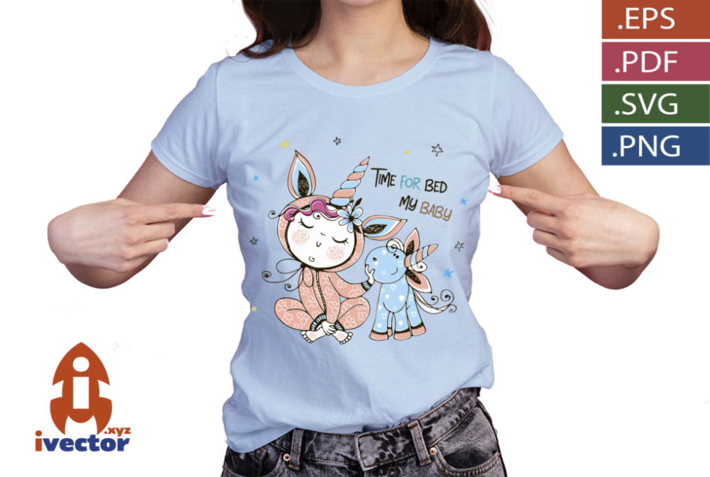 TIME-FOR-BED-MY-BABY-UNICORNIO-VECTOR_P3 TIME FOR BED MY BABY UNICORNIO VECTOR
