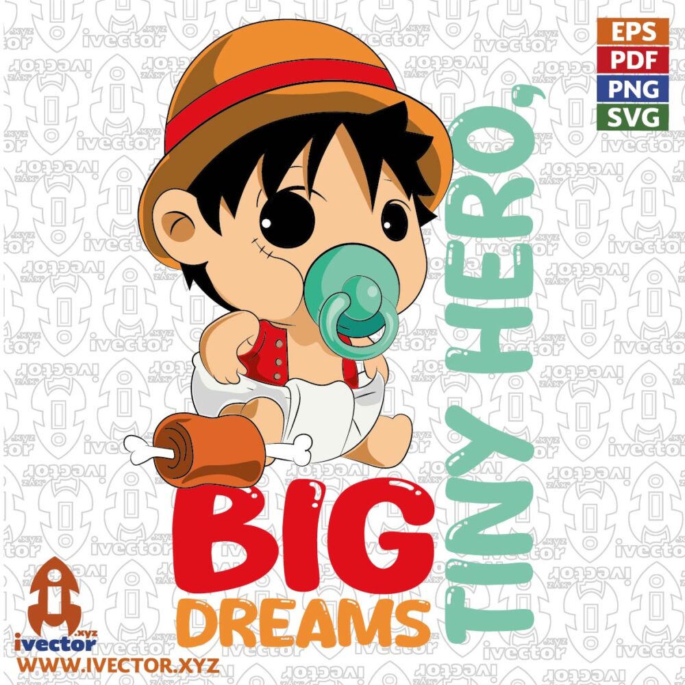 TINY-BIG-DREAMS-LUFFY-BABY VECTORES Y RECURSOS