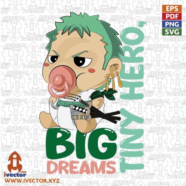 TINY-BIG-DREAMS-ZORO-BABY-600x600 Vectores completamente editables