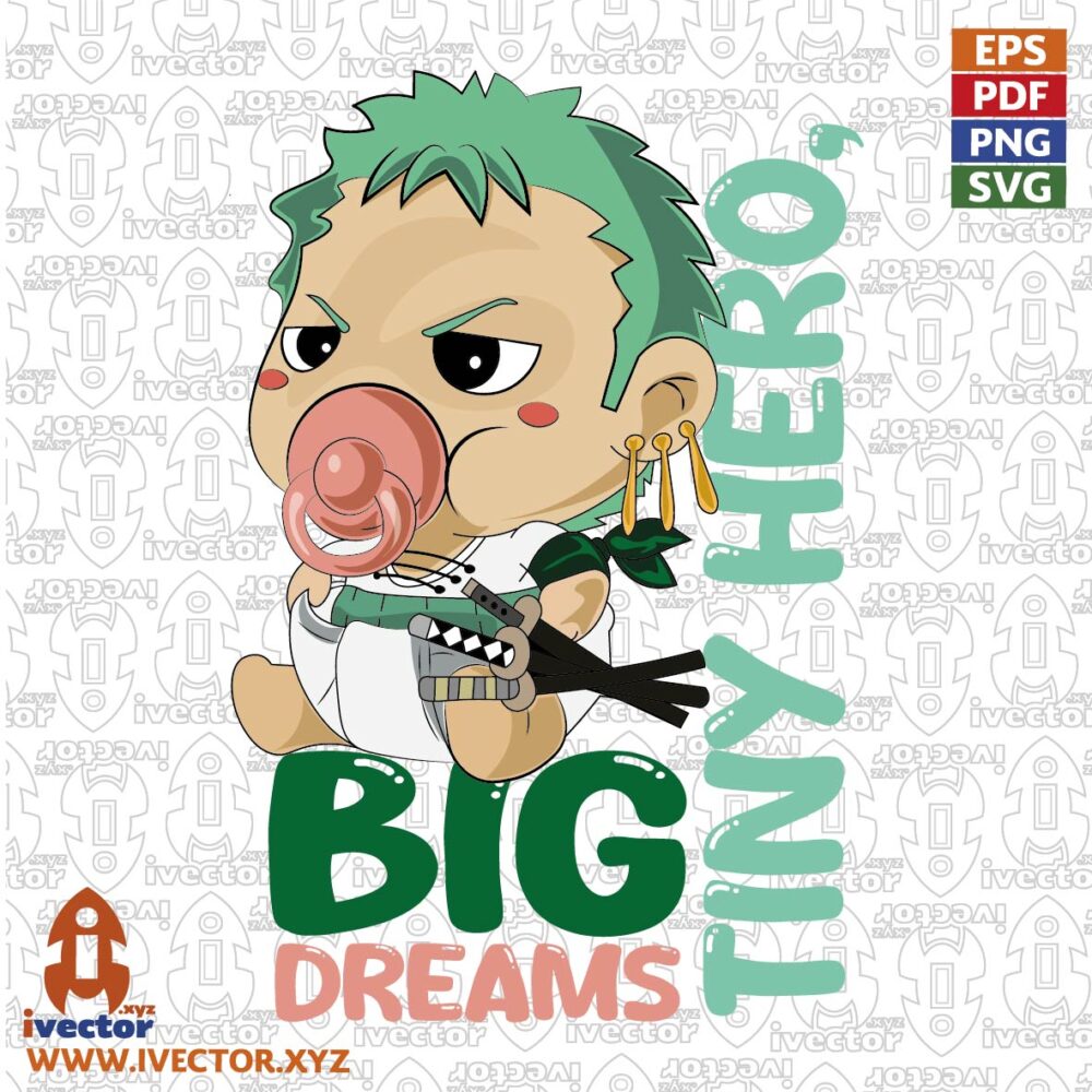 TINY-BIG-DREAMS-ZORO-BABY VECTORES Y RECURSOS