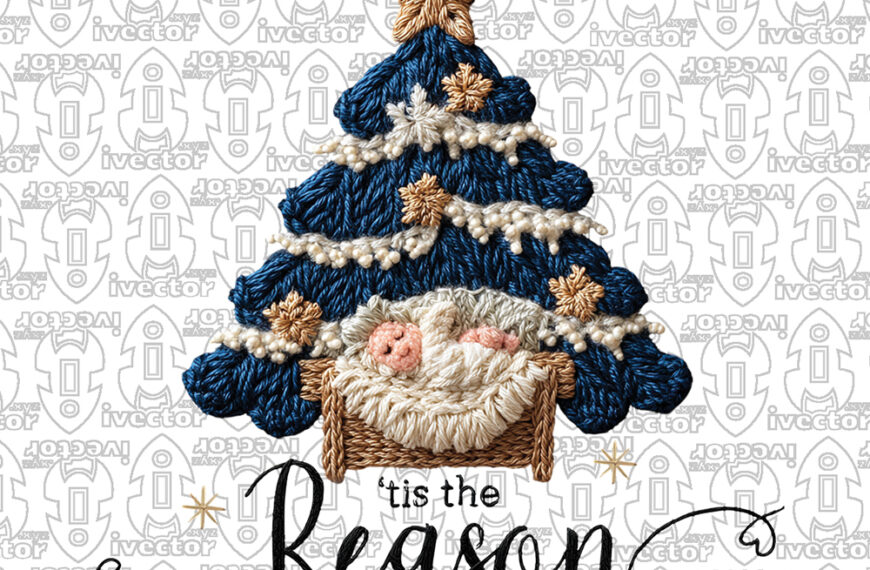 PINO NAVIDAD TIS THE REASON CROCHET PNG ALTA CALIDAD