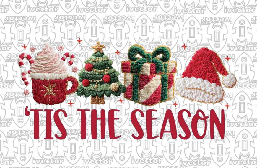 TIS THE SEASON CROCHET PNG ALTA CALIDAD