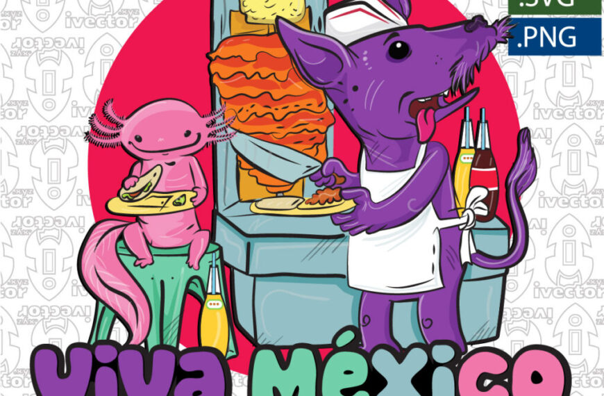 TLACUACHE AJOLOTE TACOS VECTOR
