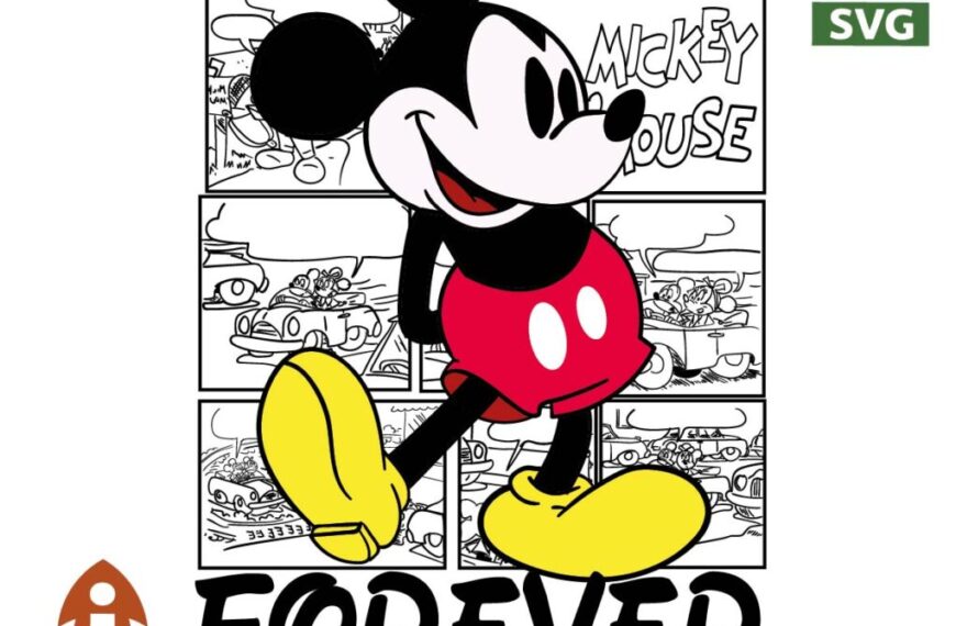 TOGETHER FOREVER LOVE MICKEY MOUSE VECTOR EDITABLE