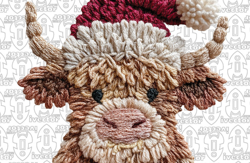 TORO GORRO NAVIDEÑO CROCHET PNG ALTA CALIDAD