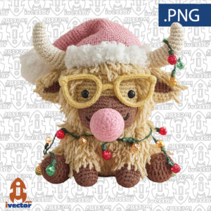 TORO-ROSA-LENTES-CROCHET-PNG-ALTA-CALIDAD-300x300 VECTORES Y RECURSOS