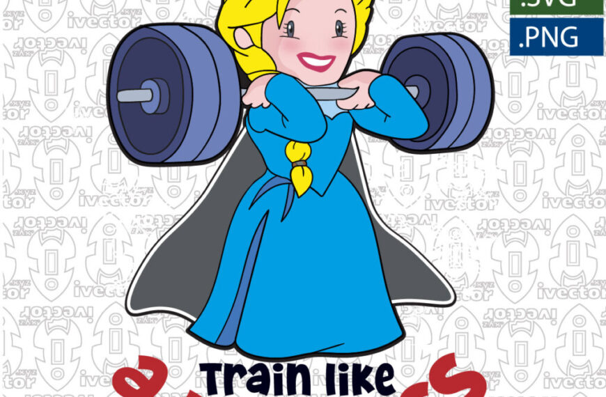 TRAIN LIKE A PRINCESS FROZEN VECTOR GYM