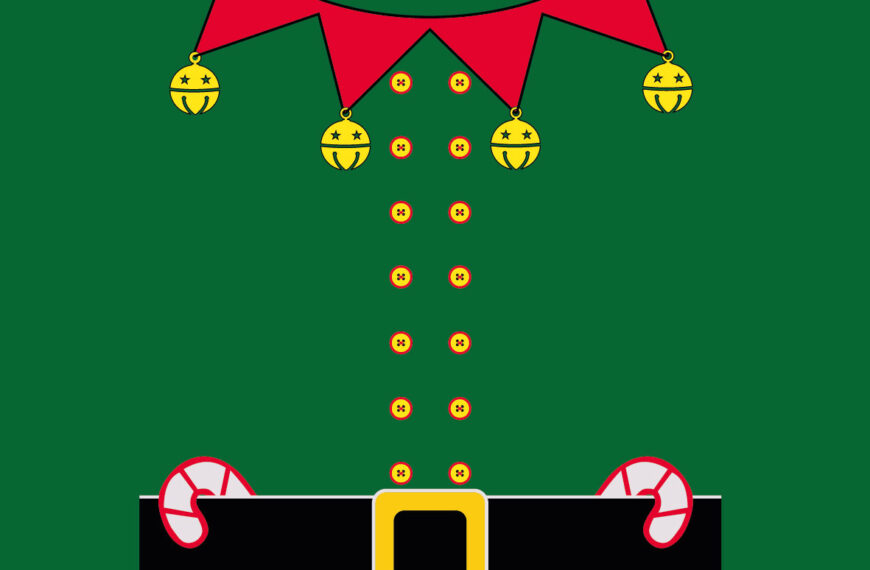 TRAJE DUENDE NAVIDEÑO VECTOR EDITABLE EPS PDF