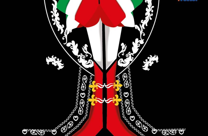 TRAJE MARIACHI MOÑO BANDERA VECTOR EDITABLE EPS PDF