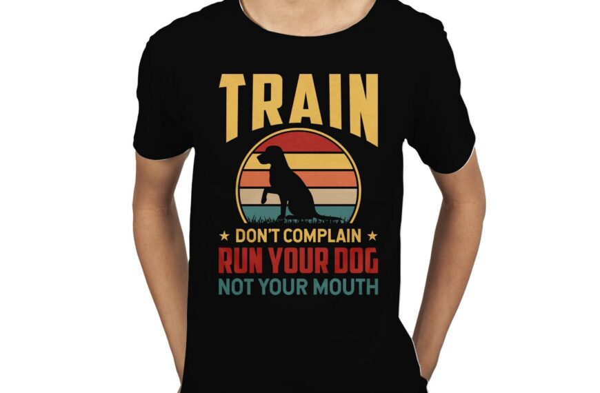 Train dont complain run your dog vector eps pdf Perro