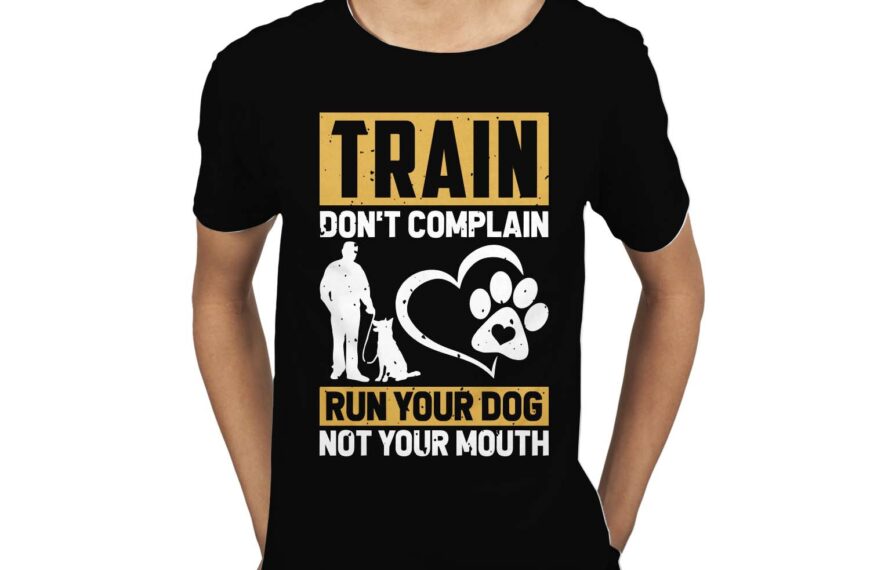 Train dont complain run your dog vector eps pdf Huella