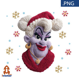 URSULA-PRINCESA-DISNEY-CROCHET-NAVIDENO-PNG-ALTA-CALIDAD-300x300 VECTORES Y RECURSOS
