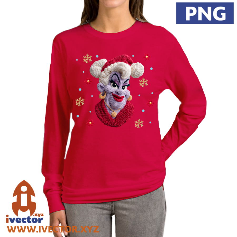 URSULA-PRINCESA-DISNEY-CROCHET-NAVIDENO-PNG-ALTA-CALIDAD-p2 URSULA PRINCESA DISNEY CROCHET NAVIDEÑO PNG ALTA CALIDAD