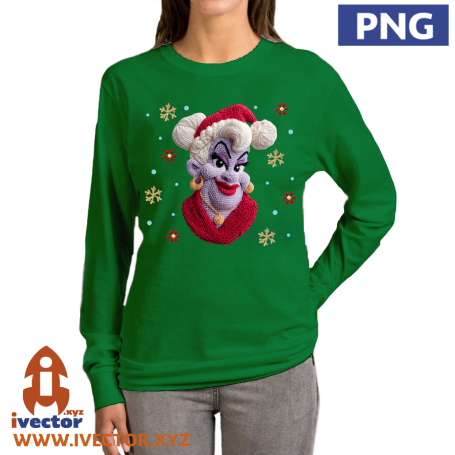 URSULA-PRINCESA-DISNEY-CROCHET-NAVIDENO-PNG-ALTA-CALIDAD-p3 URSULA PRINCESA DISNEY CROCHET NAVIDEÑO PNG ALTA CALIDAD