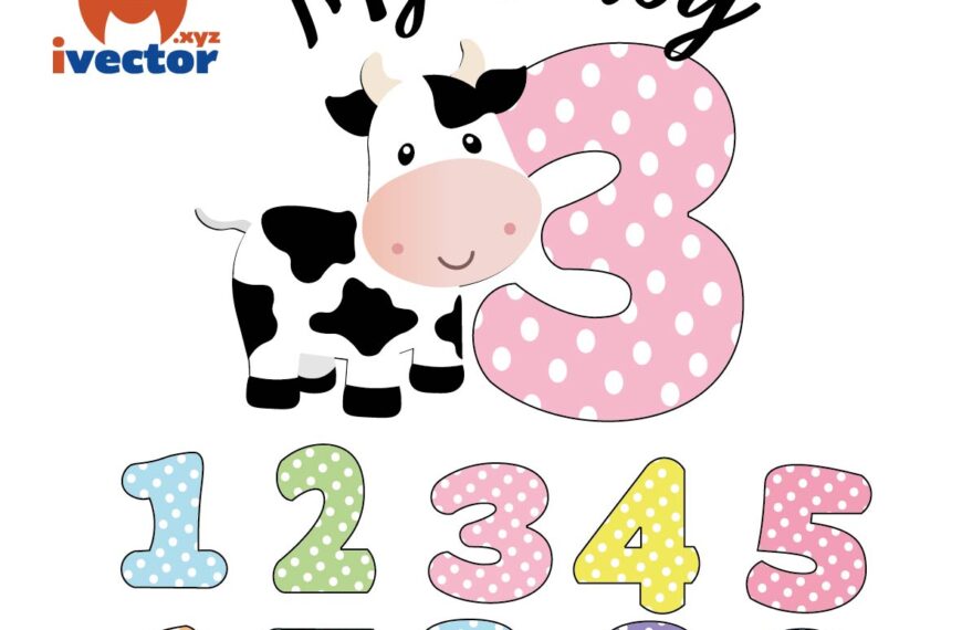 VAQUITA BABY SHOWER VECTOR EPS PDF VECTOR EDITABLE NUMEROS