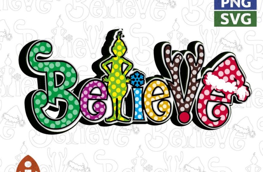 VECTOR GRINCH BELIEVE EDITABLE EPS PDF