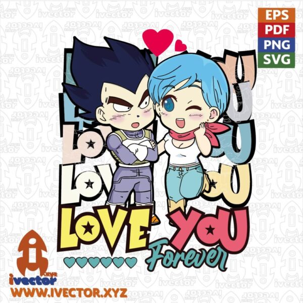 VEGETA-BULMA-LOVE-DRAGON-BALL-VECTOR-01-600x600 Ivector - Recursos Ilimitados DTF