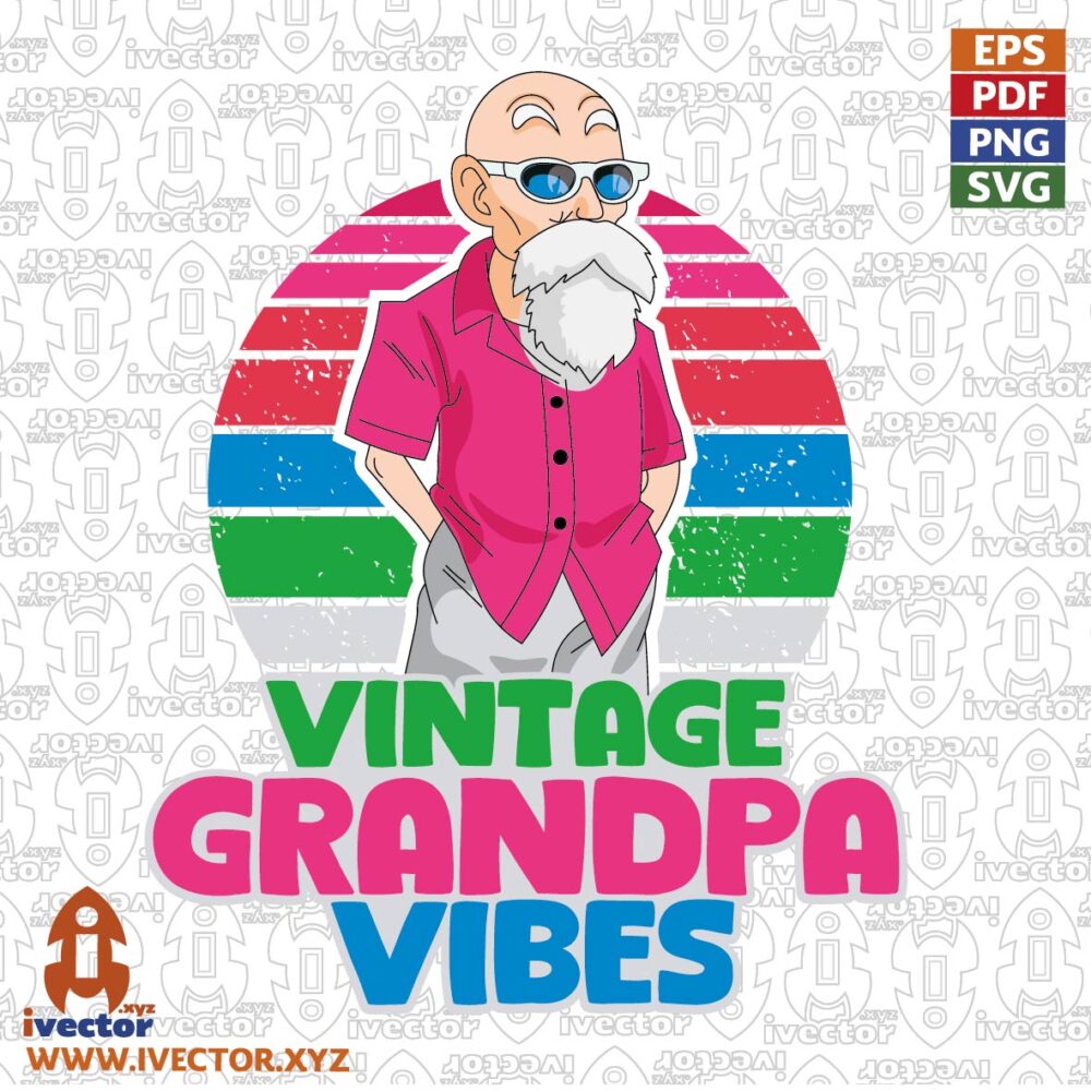 VINTAGE-GRANDPA-VIBES-ROSHI-VECTOR-EDITABLE VECTORES Y RECURSOS