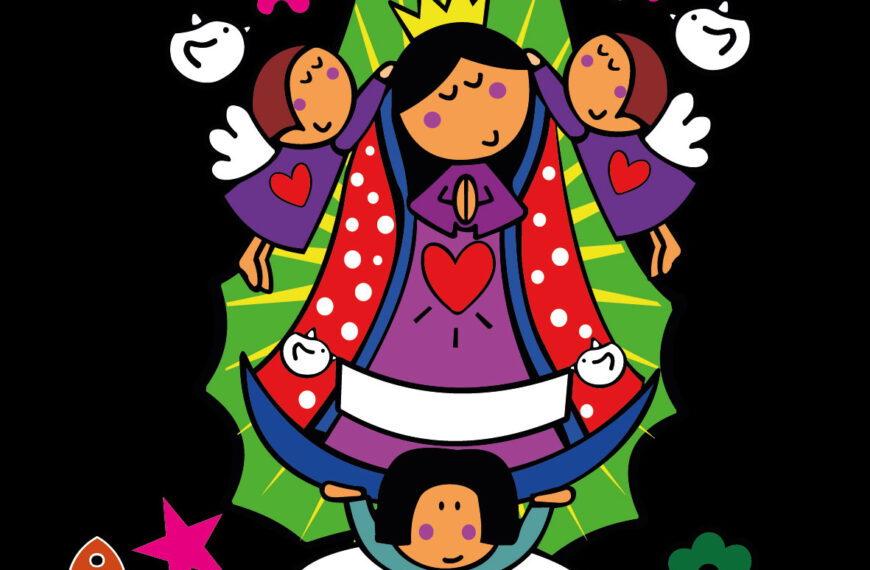 VIRGEN DE GUADALUPE ANGELITOS VECTOR EDITABLE EPS PDF