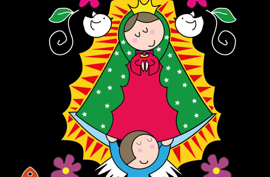 VIRGEN GUADALUPANA COLORIDA VECTOR EDITABLE EPS PDF