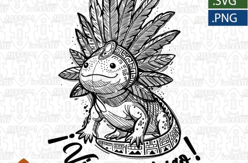 VIVA MEXICO AJOLOTE VECTOR EDITABLE