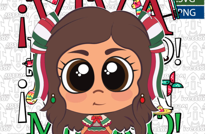 VIVIA MEXICO MUÑECA VECTOR EDITABLE