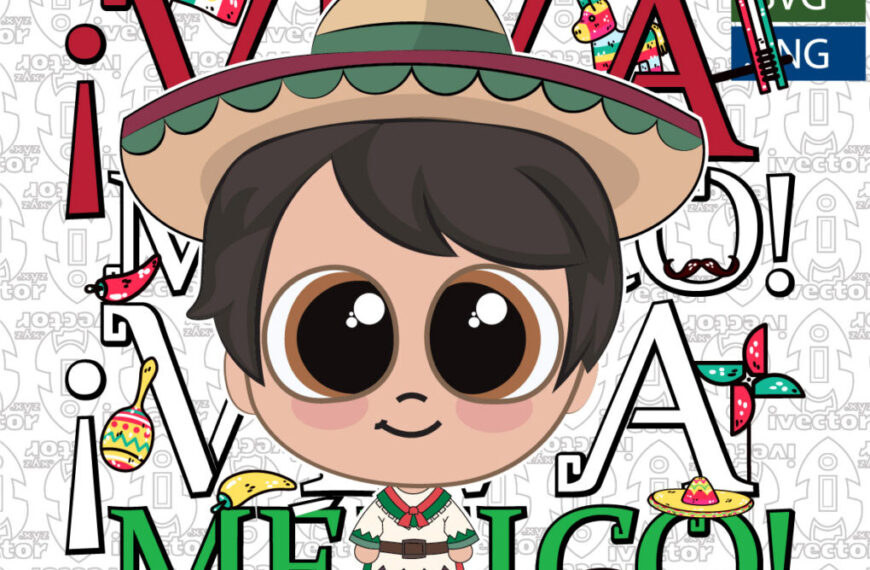 VIVA MEXICO MUÑECO VECTOR EDITABLE