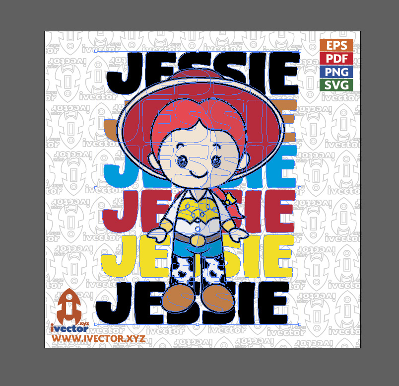 Vaquera-Cartoon-Divertida-–-Diseno-Vectorial-para-Camisetas_Mesa-de-trabajo-2 Vaquera Infantil Cartoon – Vector para Estampados