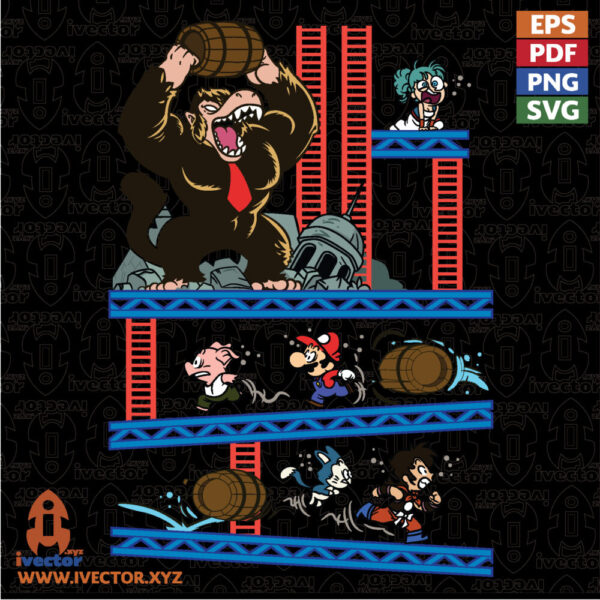 Vector-Retro-de-Aventura-Arcade-y-Barriles-–-Diseno-Gamer-Editable-01-600x600 VECTORES Y RECURSOS