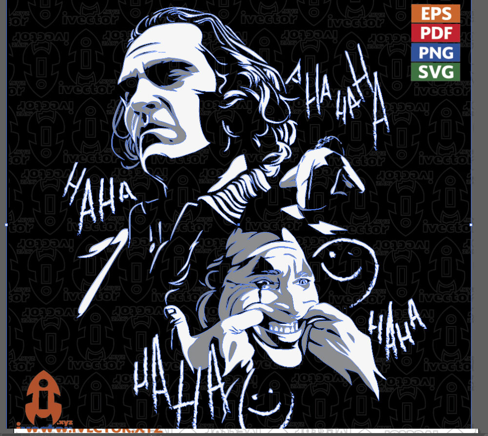 Vector-de-Payaso-Oscuro-de-la-Fenix-–-Diseno-Estilo-Comic-para-Estampado_Mesa-de-trabajo-2 Joker Phoenix Vector corte vinil Eps Pdf
