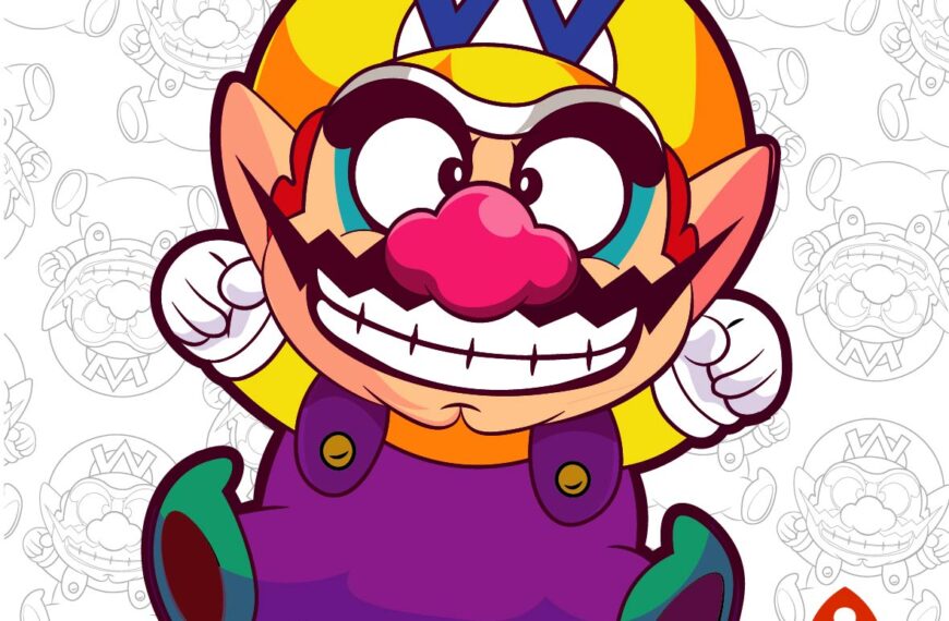 WARIO MARIO BROS VECTOR EDITABLE EPS PDF CUMPLEAÑOS