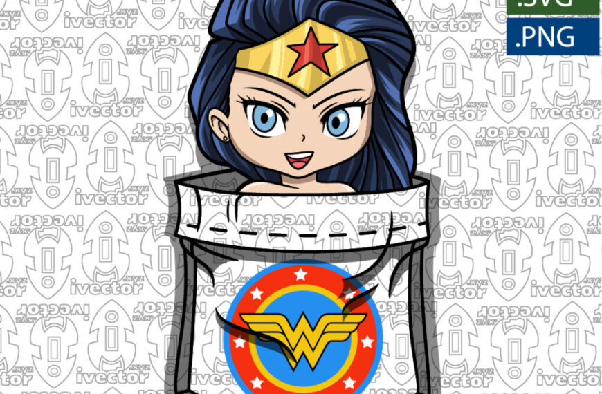 WONDER WOMAN BOLSILLO VECTOR EDITABLE