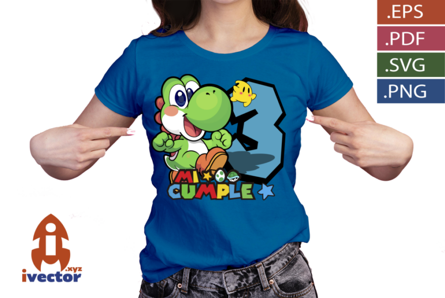 YOSHI-SUPER-MARIO-BROS-VECTOR-CUMPLEANOS-RECURSOS_P3 YOSHI SUPER MARIO BROS VECTOR CUMPLEAÑOS RECURSOS