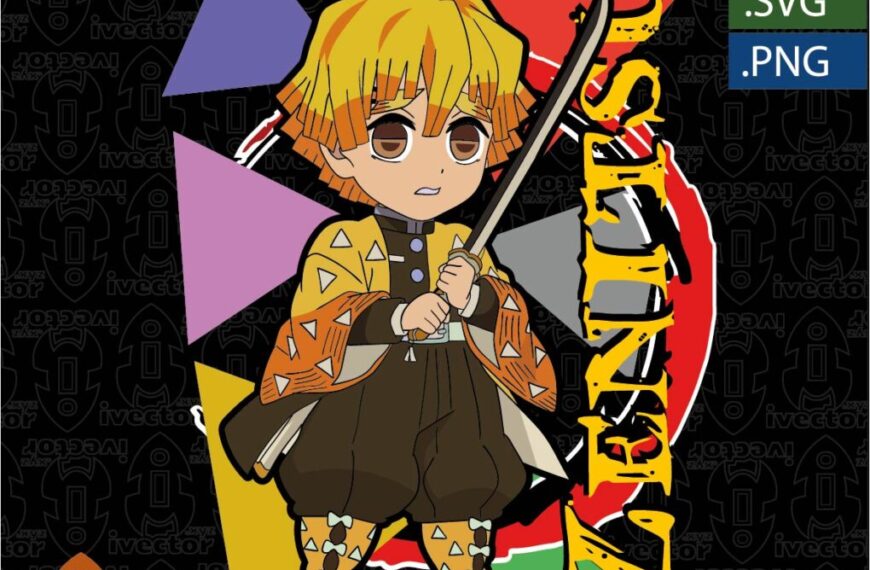 ZENITZU DEMON SLAYER VECTOR EDITABLE