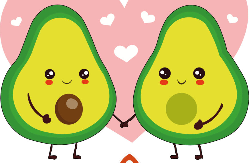 Pareja de aguacates vector EPS