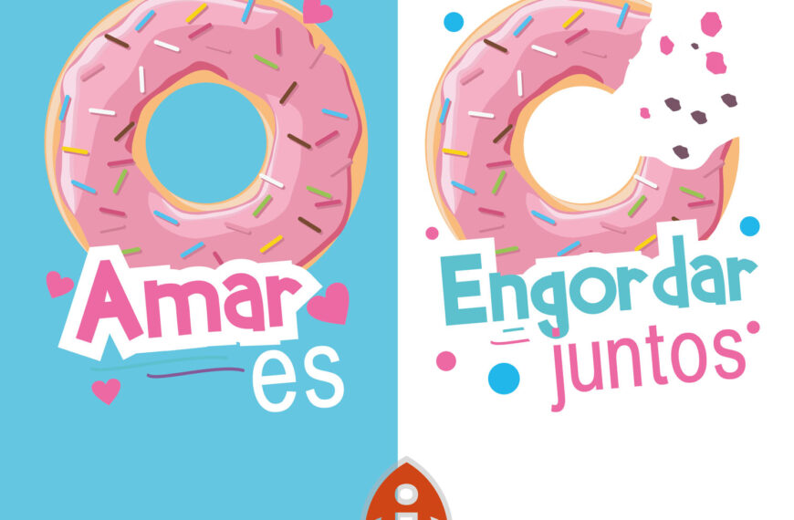Amar es engordar juntos Dona Vector