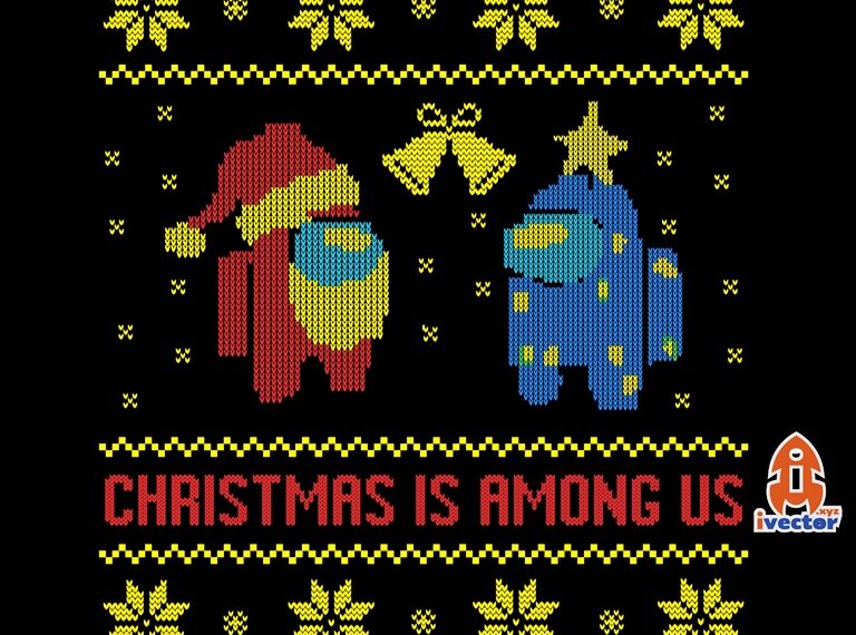 Among Us tipo bordado Vector