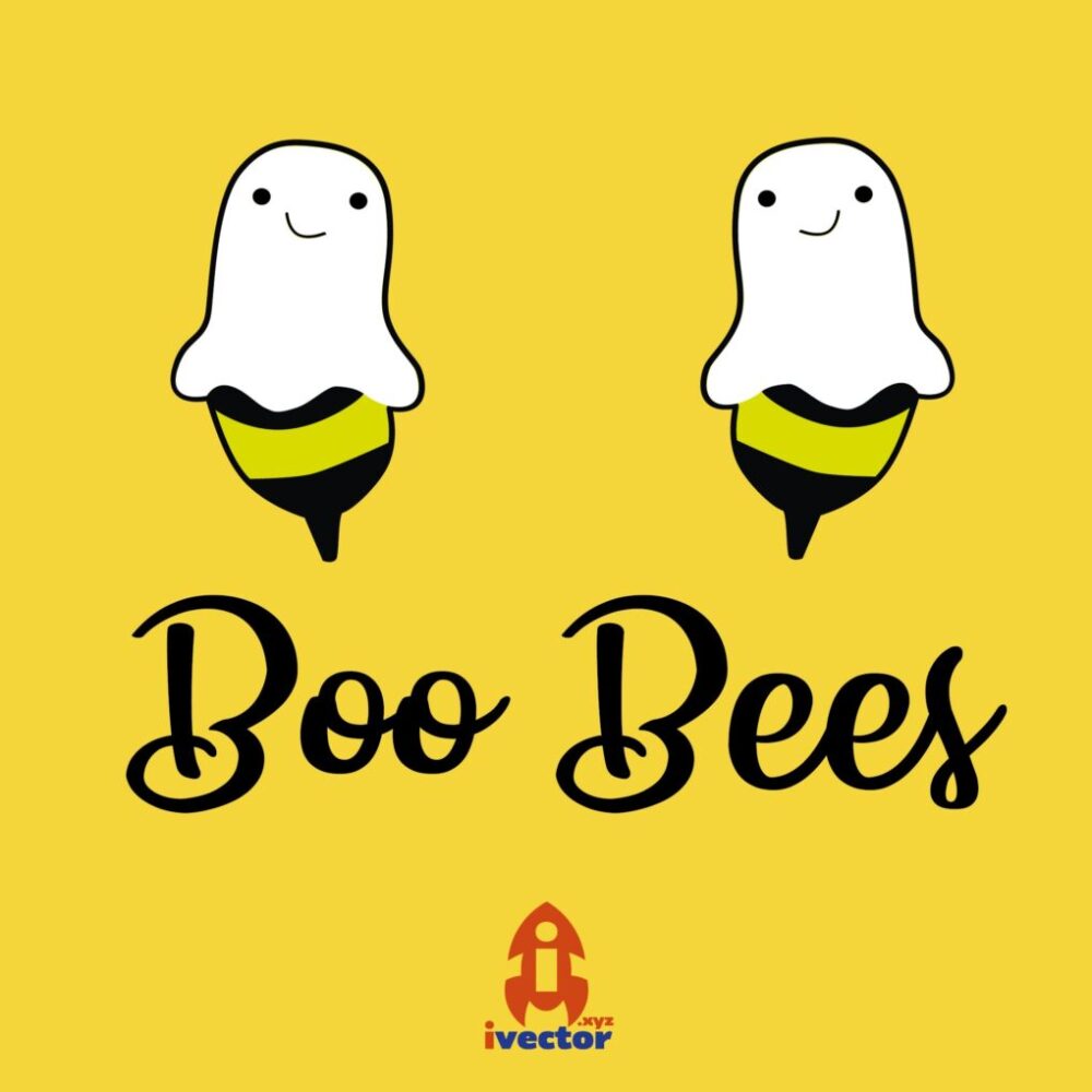 Abejas Fantasma vector Boo Bees vector eps