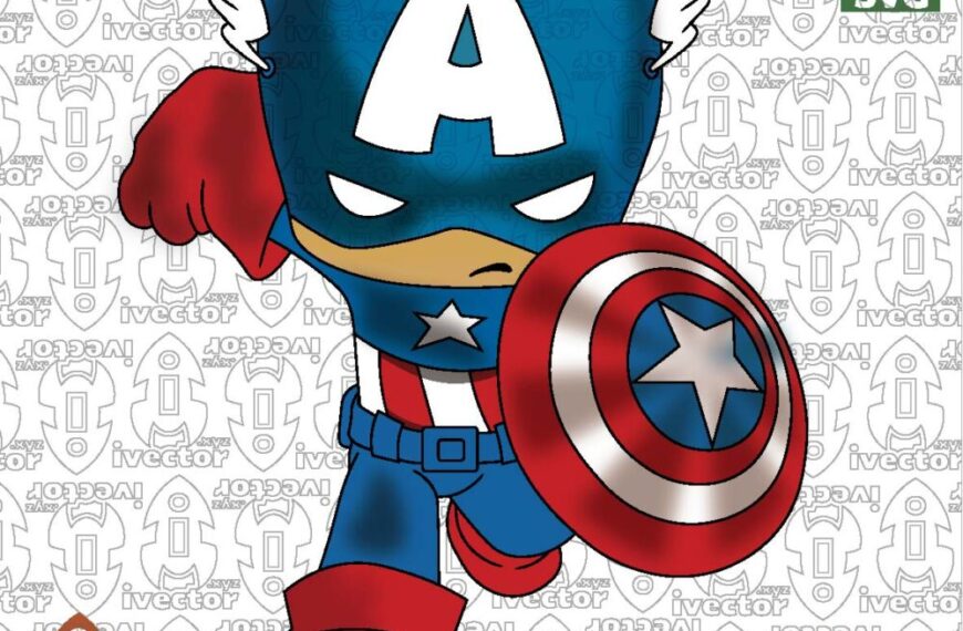 Capitán América Marvel Mini Vector Eps